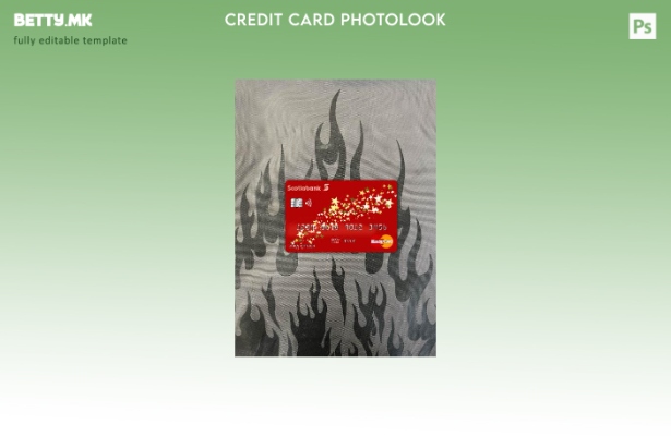 модерен стил Бахамите Шкотска банка мастер карта photolook преден шаблон